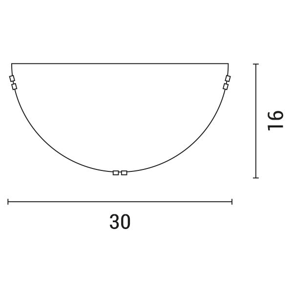WALL MOUNTED LIGHT "PAROS" Φ30 Ε27 WHITE/NICKEL