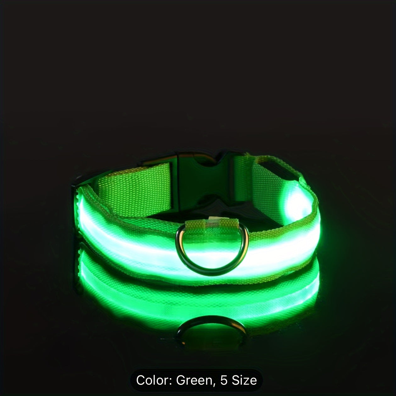 LED Glow-In-The-Dark Pet Collar For Small And Medium Dogs - Keep Your Pet Safe And Visible During Night Walks
