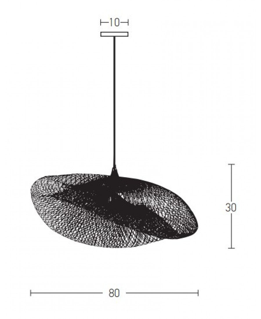 PENDANT LIGHT 1XE27 BAMBOO 80CM