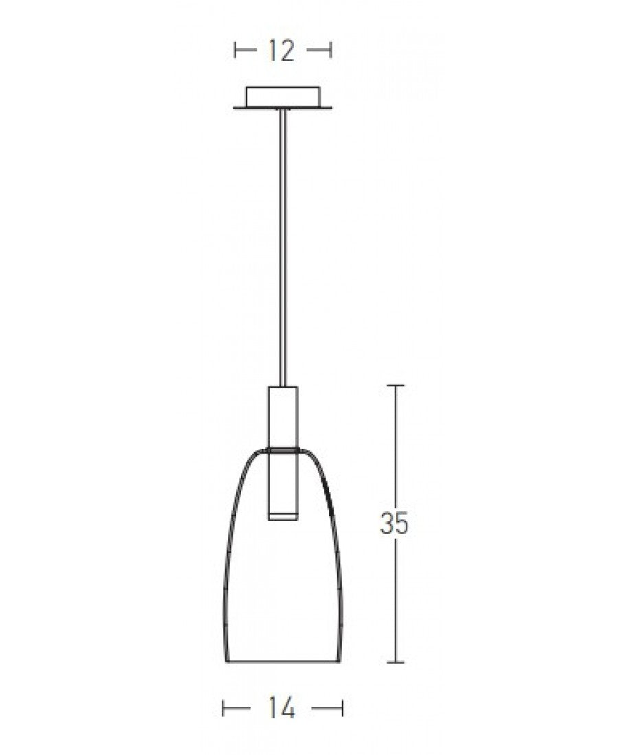 PENDANT LIGHT 7W CLEAR GLASS