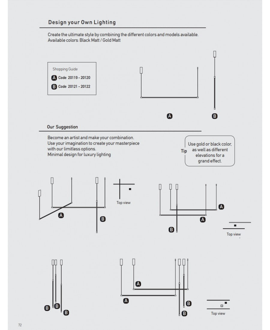 LED PENDANT LAMP 19W 3000K ALUMINIUM