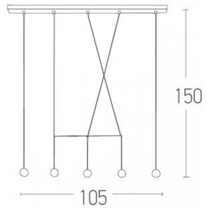Five-Light Ceiling Light Led Rail Black 1909