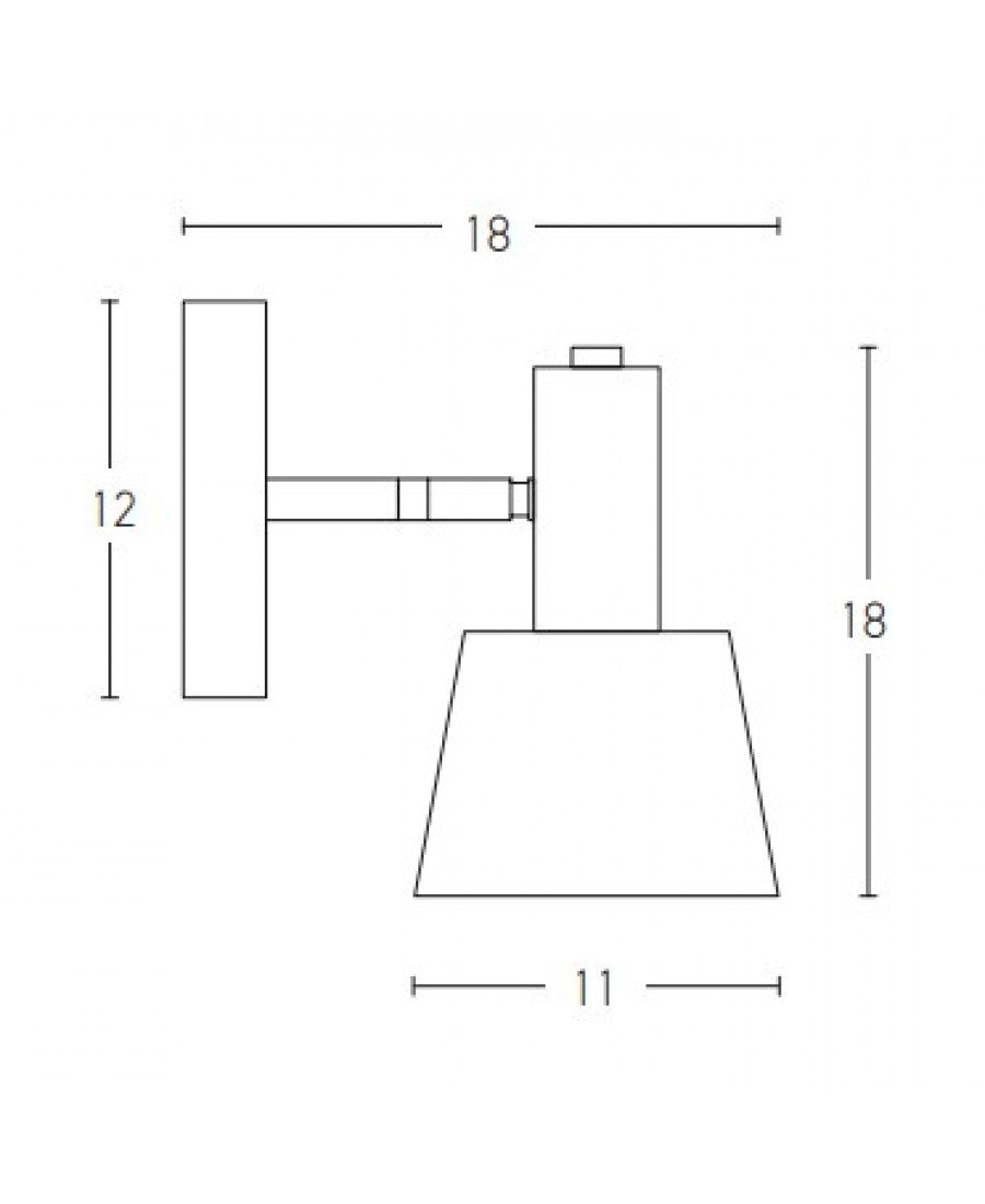 WALL LAMP E14 MAX 5W IRON