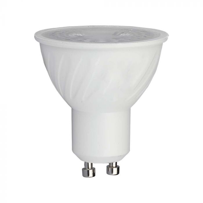 6W GU10 RIPPLE PLASTIC SPOTLIGHT 3000K 110'D DIMMABLE