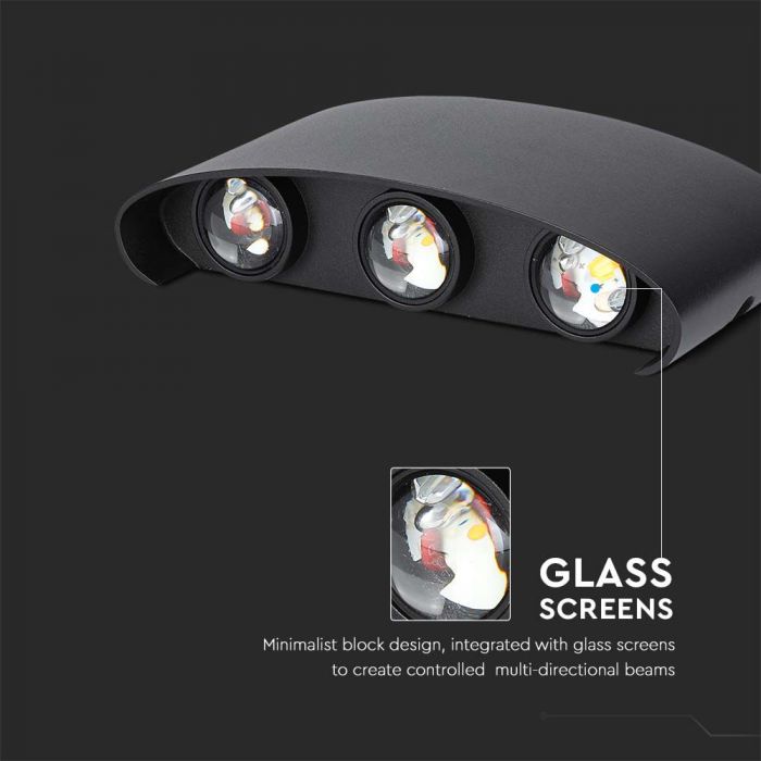 6W LED WALL LIGHT 4000K SAND BLACK