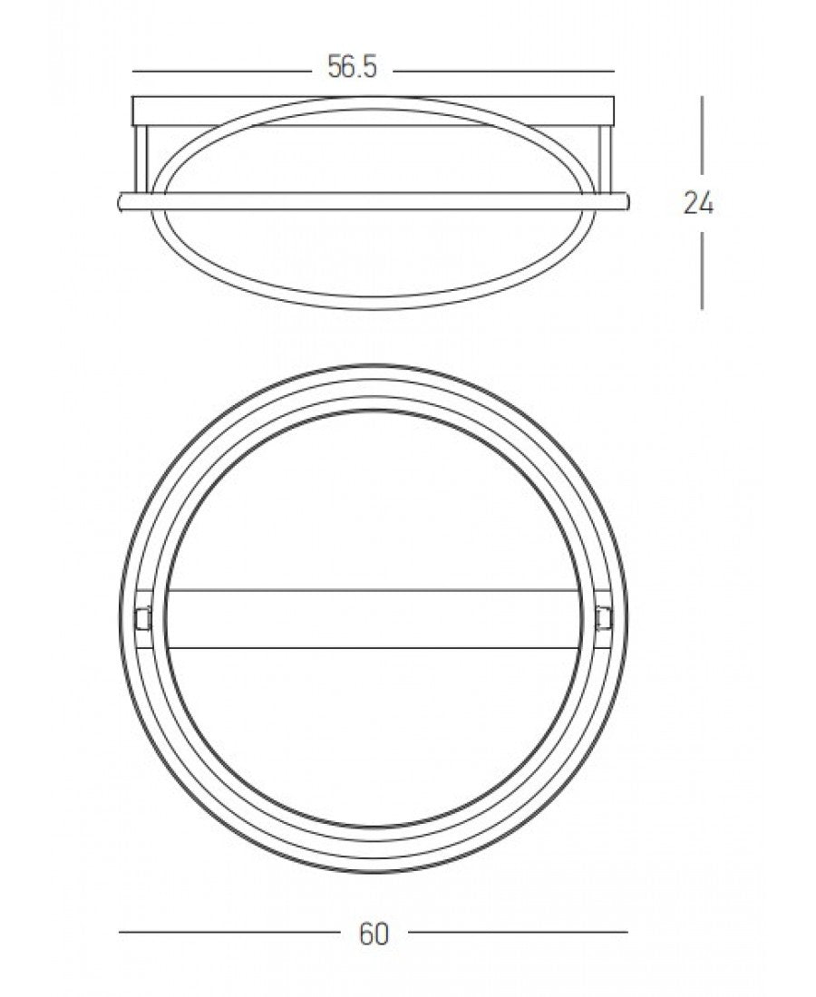 CEILING LED LIGHT 56W 3000K ALUMINIUM