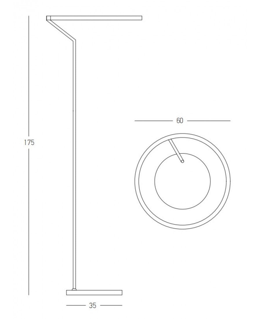 FLOOR LAMP 30W 3000K METAL/ACRYLIC