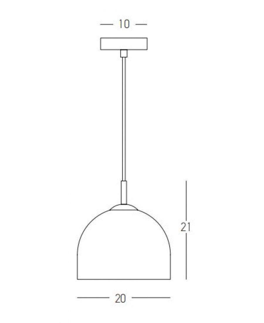 PENDANT LIGHT 1XE14 CLEAR GLASS
