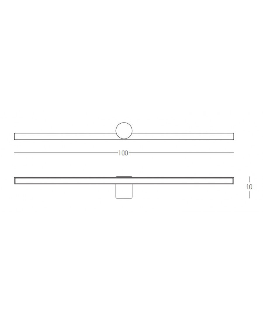 LED WALL LAMP 3000K ALUMINIUM BLACK IP54