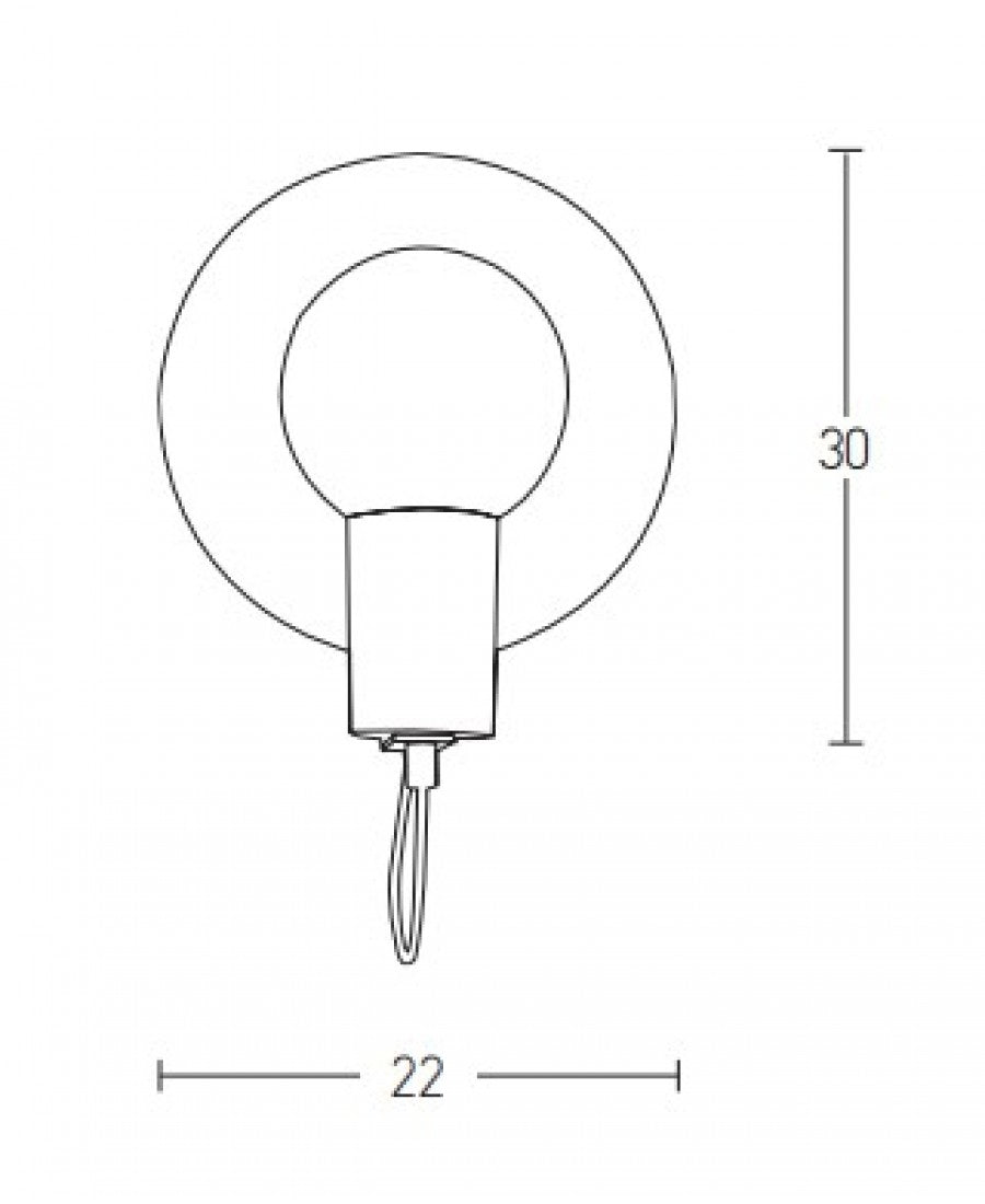WALL LAMP 1XG9 BRONZE-GOLD