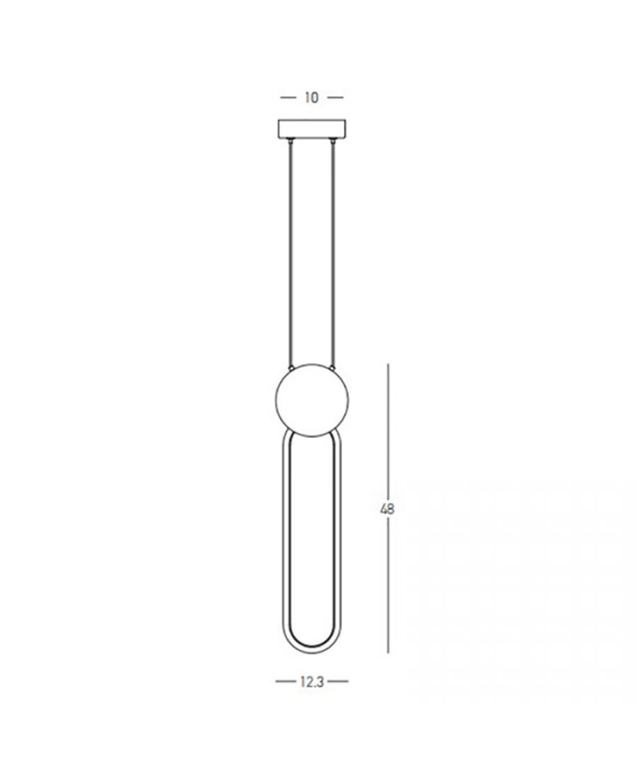 PENDANT LED LIGHT 13W 3000K ALUMINIUM-SILICON,GOLD-BLACK