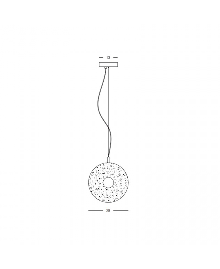 PENDANT LED LIGHT 8W 3000K METAL-GLASS