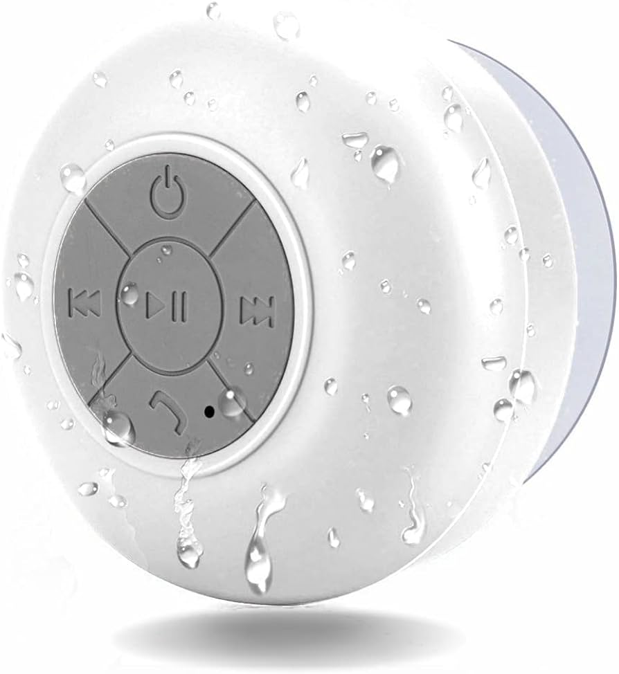 IPX4 Waterproof Portable Wireless Shower Speakers - Perfect For Bathroom, Car, Home & Bedroom - 2 Hours Battery Life & Suction Cup - A Great Gift For Friends