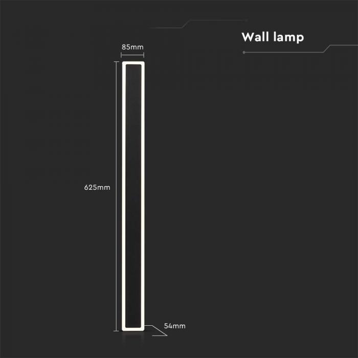 17W LED WALL LAMP 3000K BLACK BODY IP65