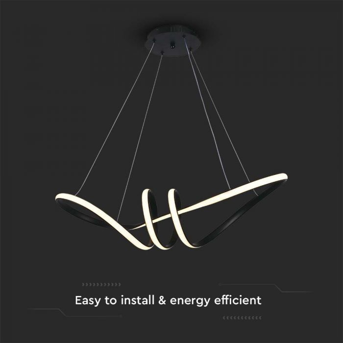 LED HANGING DECORATIVE LAMP L720x300 3000K BLACK BODY