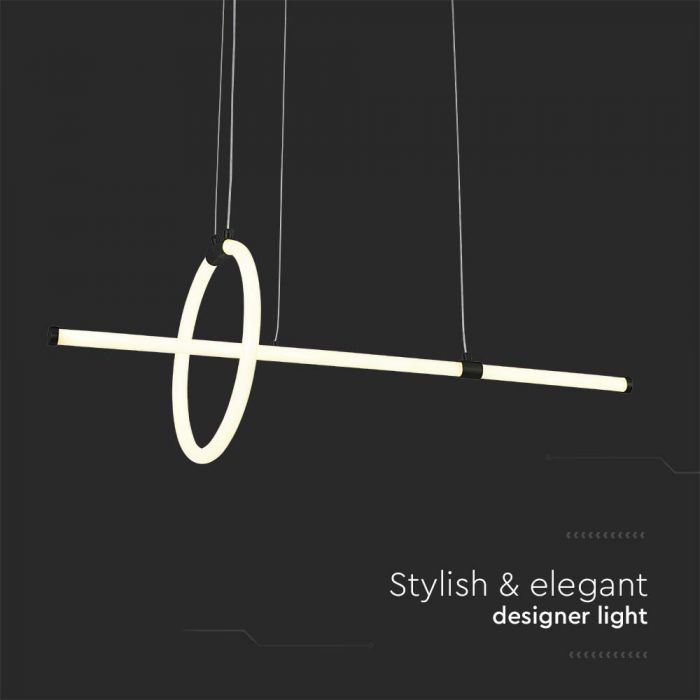 LED HANGING DECORATIVE LAMP L860xW300 3000K BLACK BODY