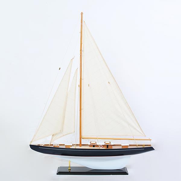 SAILBOAT, WHITE WITH BLUE, 80X14.5X104CM