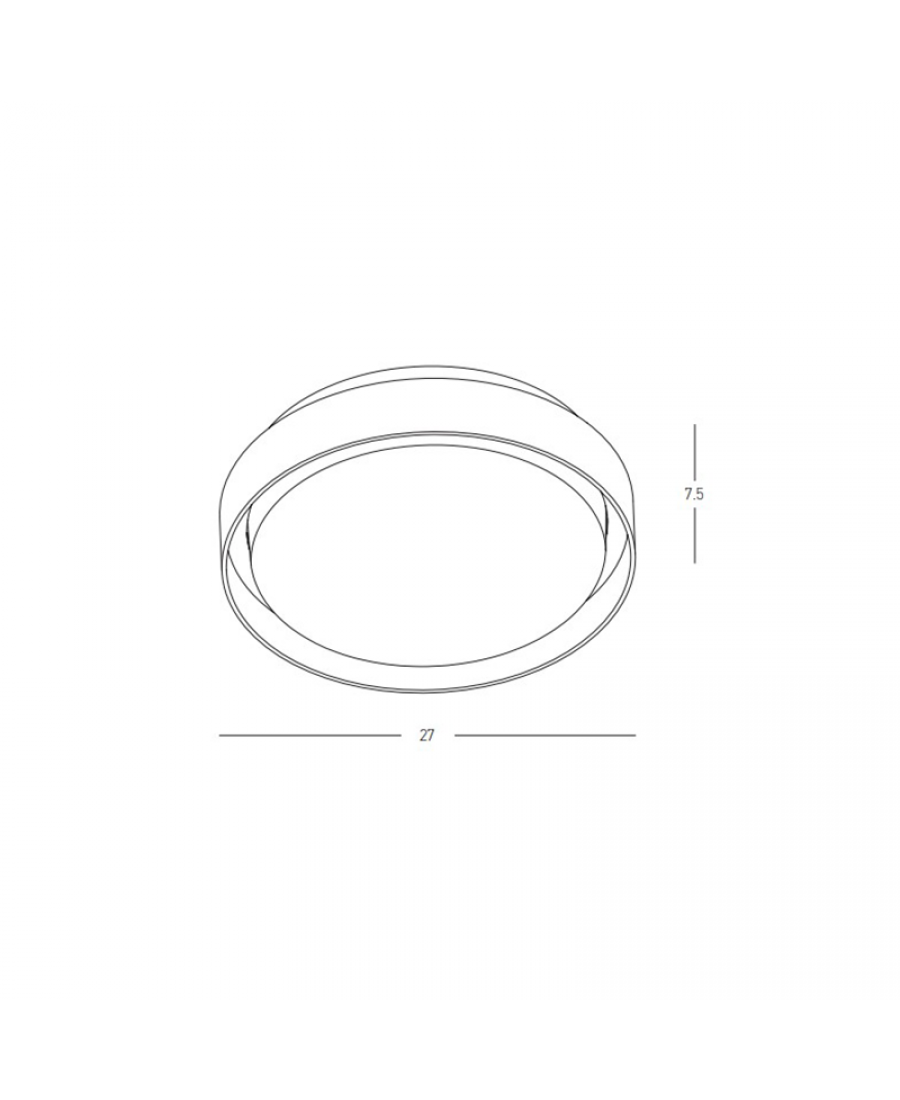 OUTDOOR CEILING LED LIGHT 20W 3000K ALUMINIUM GRAPHITE