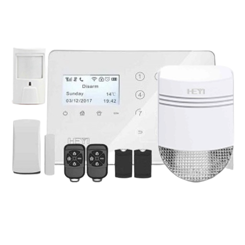 HEYI ALARM HY-W7 GSM Smart Alarm System KIT PANEL - PIR - MAGNETIC - REMOTE - SIREN - RFID - 2YW