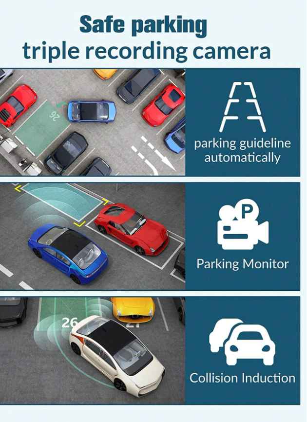 Lens 1080P Car Dashcam 2 Inch Mini Car Black Box G-Sensor Video Recording With 32G Memory Card