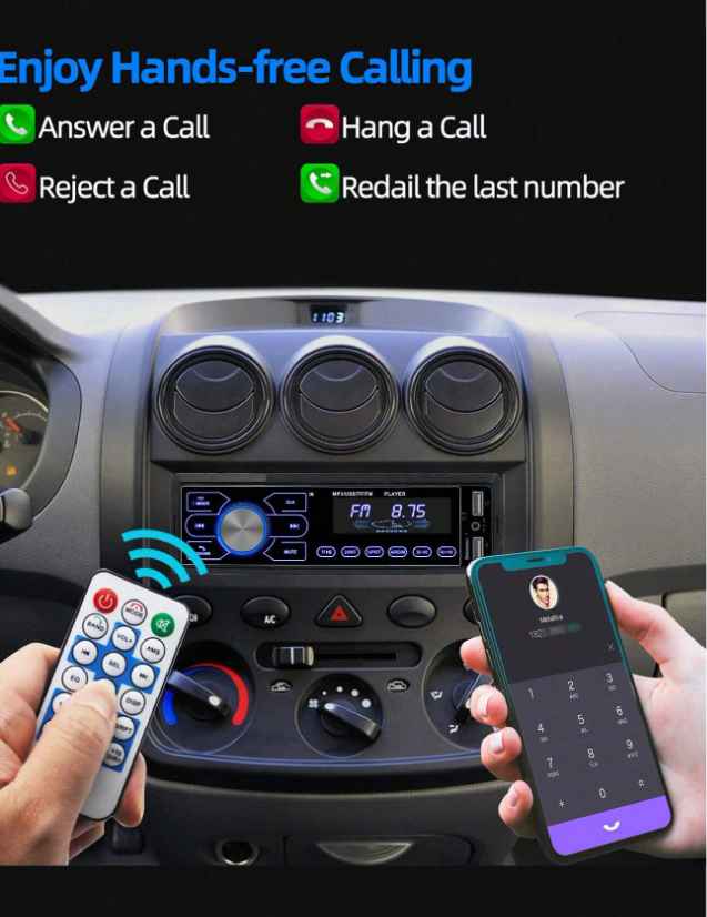 MP3 Multimedia Player Fm Aux SD Colorful Auto Stereo Car Radio