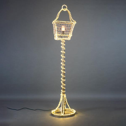 PROFESSIONAL DESIGN, LANTERN 3D, WITH WARM WHITE LED ROPE LIGHT, 190X40X40CM, IP65