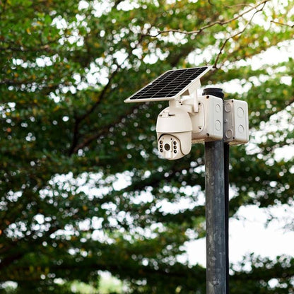 WIFI HD Smart Solar Energy PTZ Camera with Sensor White Body