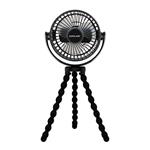 TABLE FAN BLACK Φ12 5W FLEXIBLE TRIPOD RECHARGEABLE