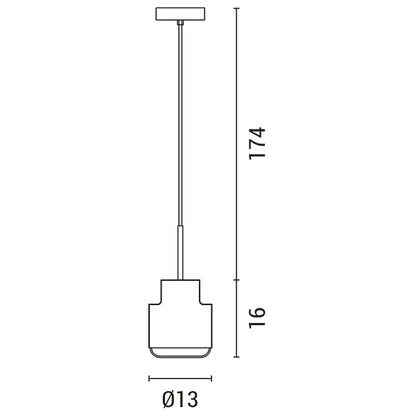 LIGHT FIXTURES HANGING E14*1 GOLD Φ13*H16CM