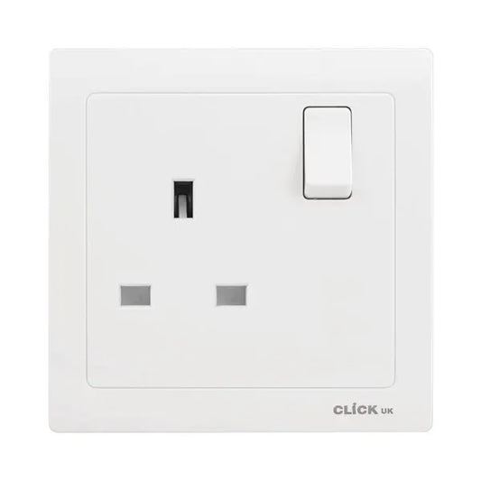 13A SWITCHED 1 GANG SOCKET WHITE