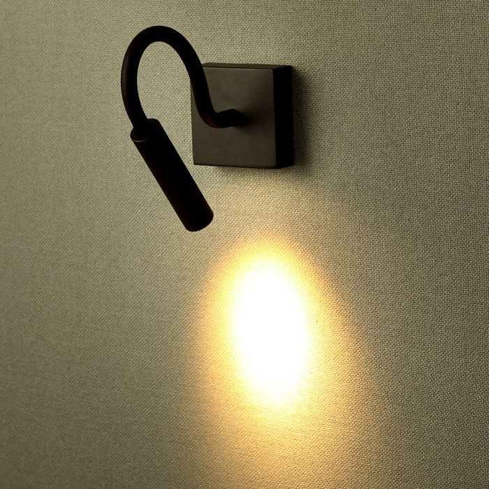 W LED BEDSIDE LIGHT(WALL LAMP) 3000K-BLACK