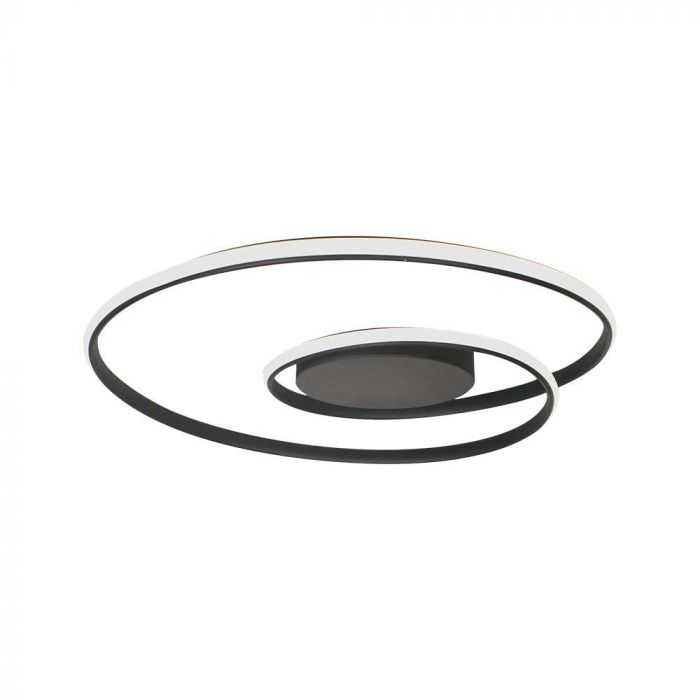 48W LED METAL CEILING LAMP D600xH50MM 3000K BLACK BODY TRIAC DIMMABLE