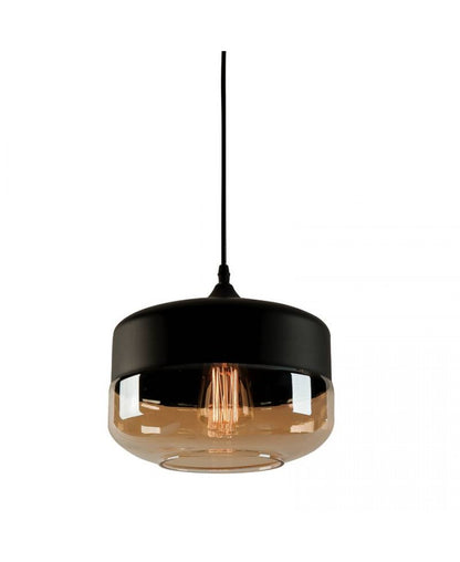 PENDANT LAMP 1XE27 BLACK-CHAMPAGNE GLASS