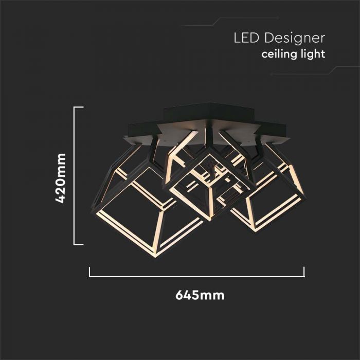 46W LED DECORATIVE LIGHT 64x35.9x41CM 3000K BLACK BODY