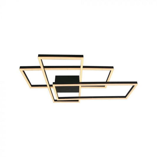 47W LED DECORATIVE CEILING LIGHT L90xW67x9CM 3000K BLACK BODY