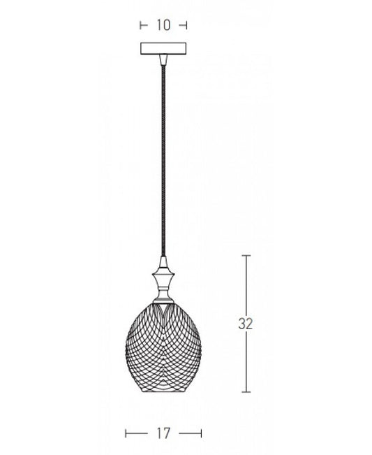 PENDANT LIGHT 1XE27 GLASS SMOKE GRAY