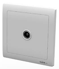 NON-ISOLATED SINGLE COAXIAL OUTLET WHITE