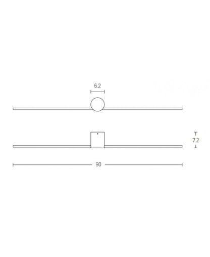 LED WALL LAMP  3000K DOWNWARD ALUMINIUM BLACK