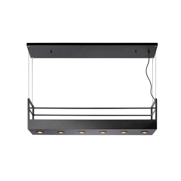 Lucide MIRAVELLE - Pendant Lamp - 6xGU10 - Black