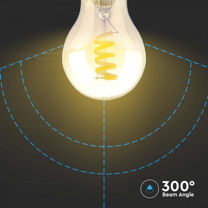 4W LED SPIRAL FILAMENT BULB AMBER 1800K