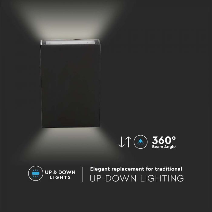 4W LED WALL LIGHT 6400K BLACK