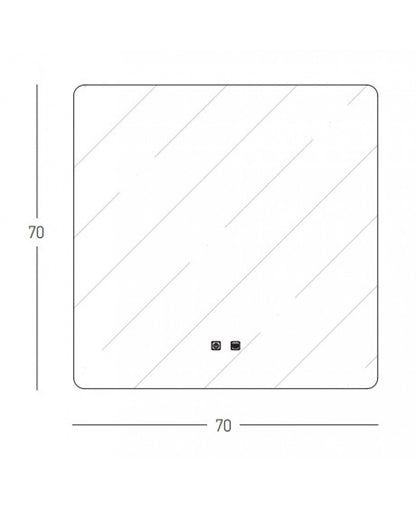 LED MIRROR 40W 4000K SQUARE