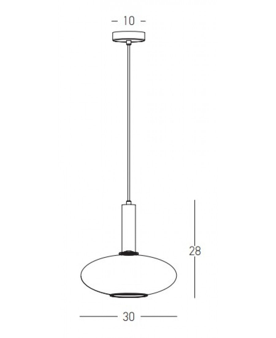 PENDANT LIGHT 1XE27 MAX 40W OPAL- GOLD MATT