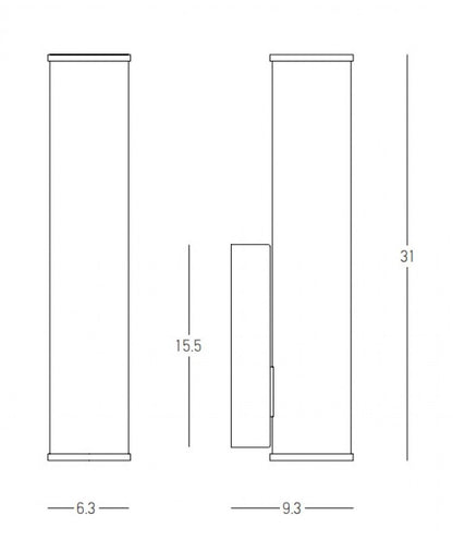 LED WALL LIGHT 7W 3000K ALUMINIUM IP44