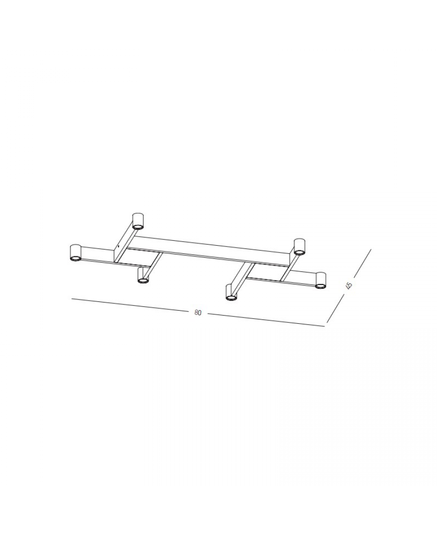 CEILING LED LIGHT 23W 3000K METAL-ALUMINIUM BLACK