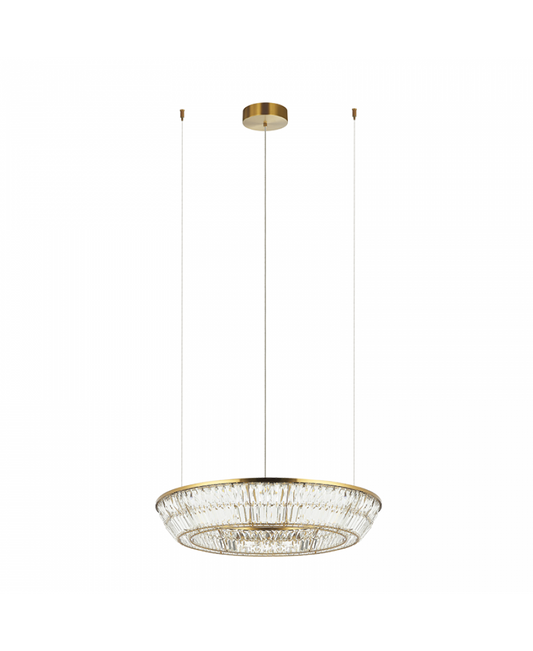 PENDANT LED LIGHT 55W 3000K METAL-CRYSTAL ANTIQUE BRASS