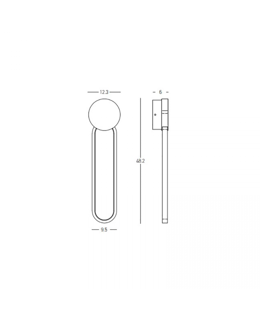 SCONCE LED LIGHT 13W 3000K ALUMINIUM-SILICON