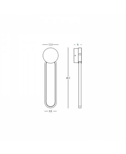 SCONCE LED LIGHT 13W 3000K ALUMINIUM-SILICON