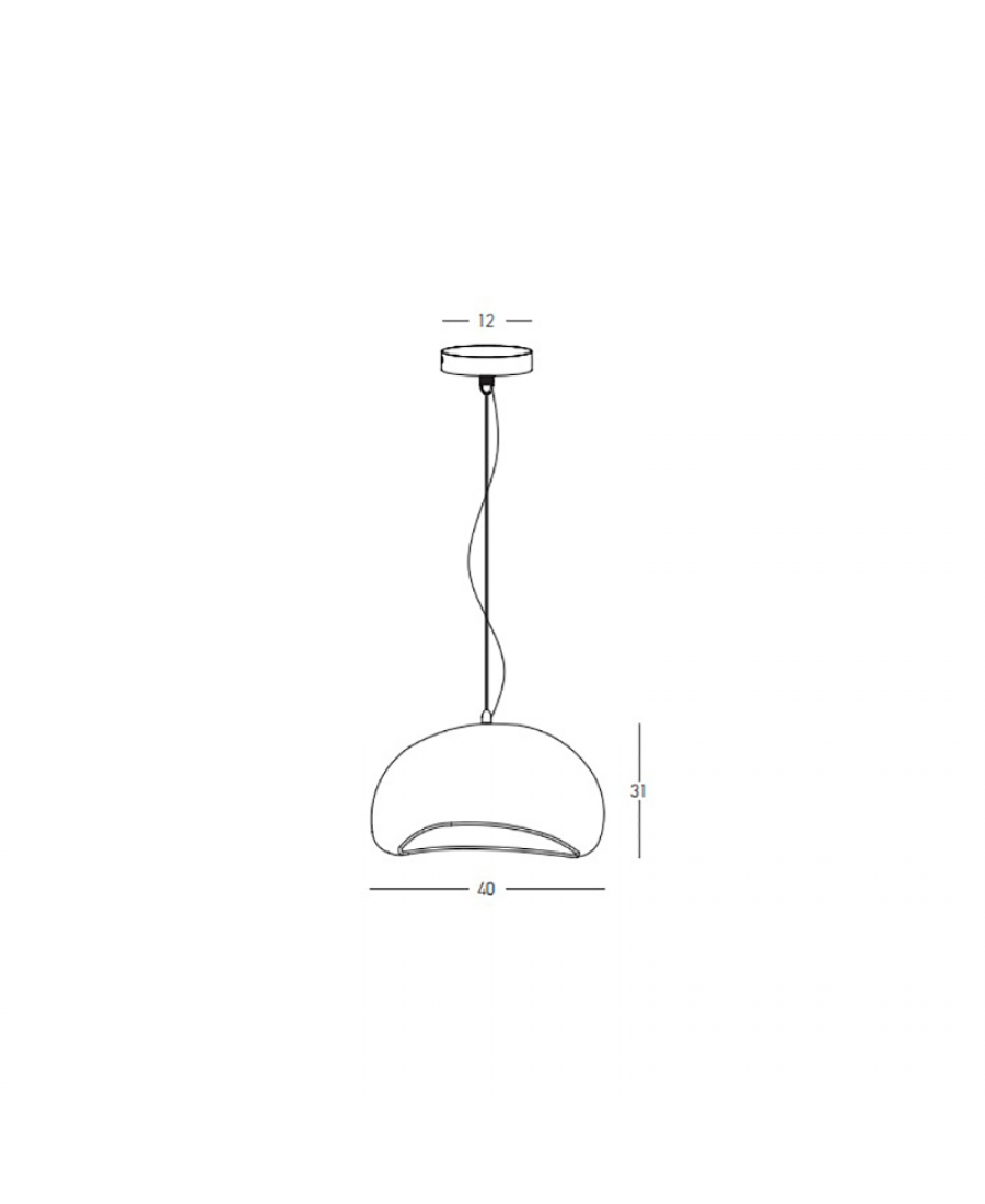 PENDANT LAMP E27 MAX 15W FIBERGLASS