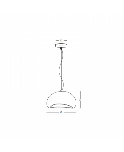 PENDANT LAMP E27 MAX 15W FIBERGLASS